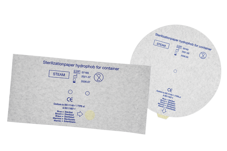 Filtres en papier crêpe pour conteneurs réutilisables